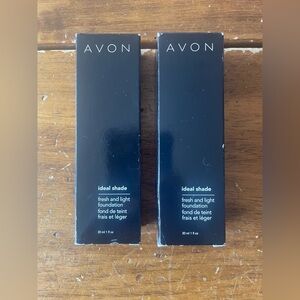 New Lot Of 2 Avon Ideal Shade Foundation Creamy Natural K103 Brush Tube In Box